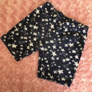 ⭐️Navy Blue & White Star Print Knit Shorts